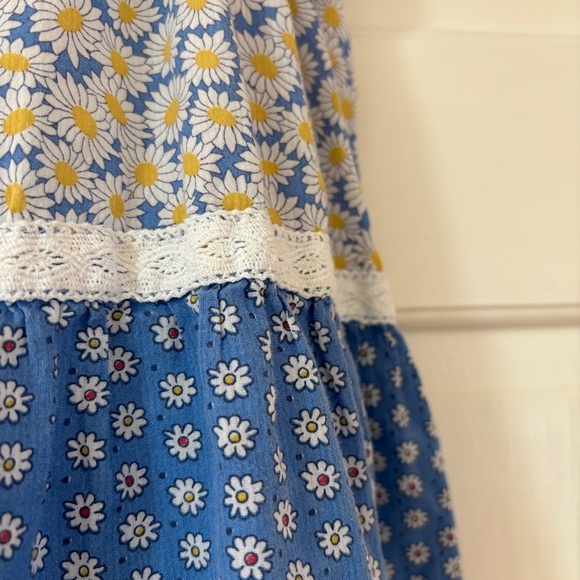 Mini Boden Floaty Hotchpotch Patchwork Floral Blue Dress Size Large 9-10 Years - Picture 5 of 15